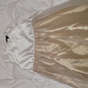 Gold and cream sparkly dress kids 6